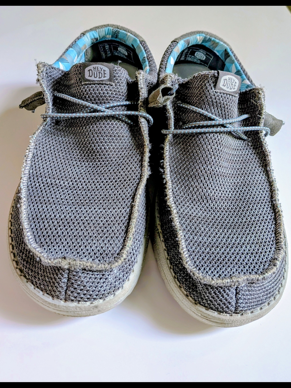 Hey Dude Men's Wally Sox Casual Shoes - Gray Size 8